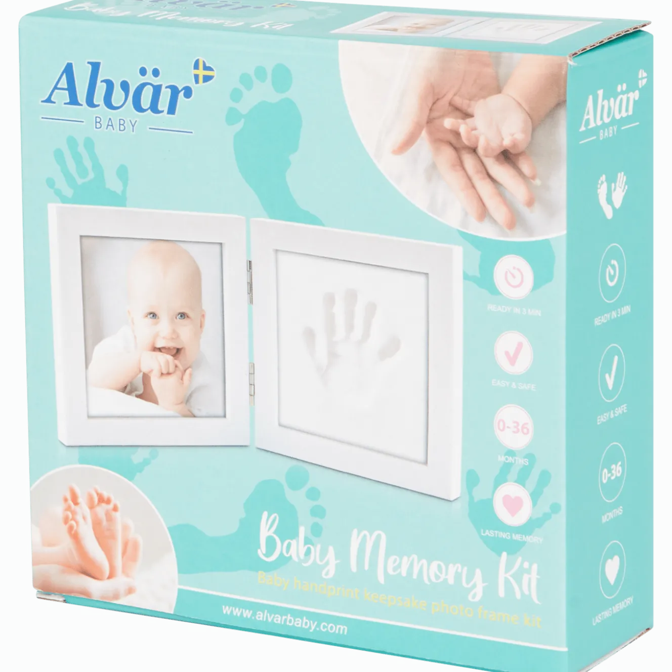 Alvär fotolijst met kleiafdruk