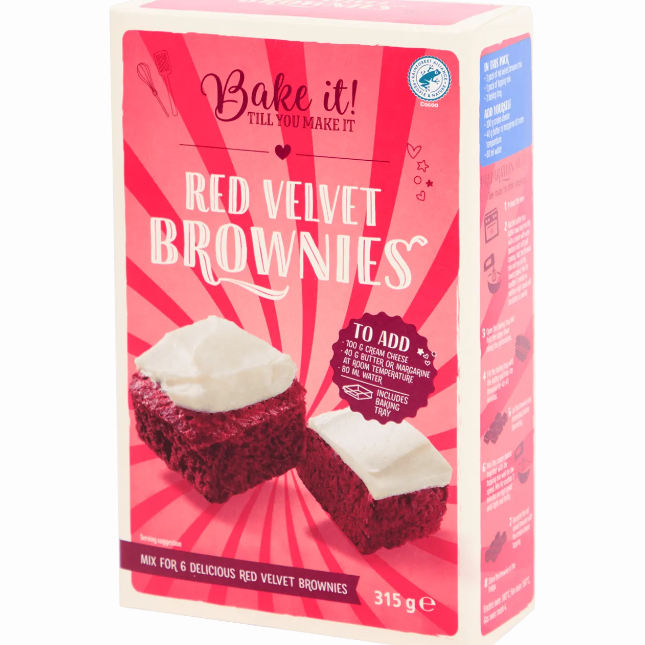 Bake it! red velvet brownie mix