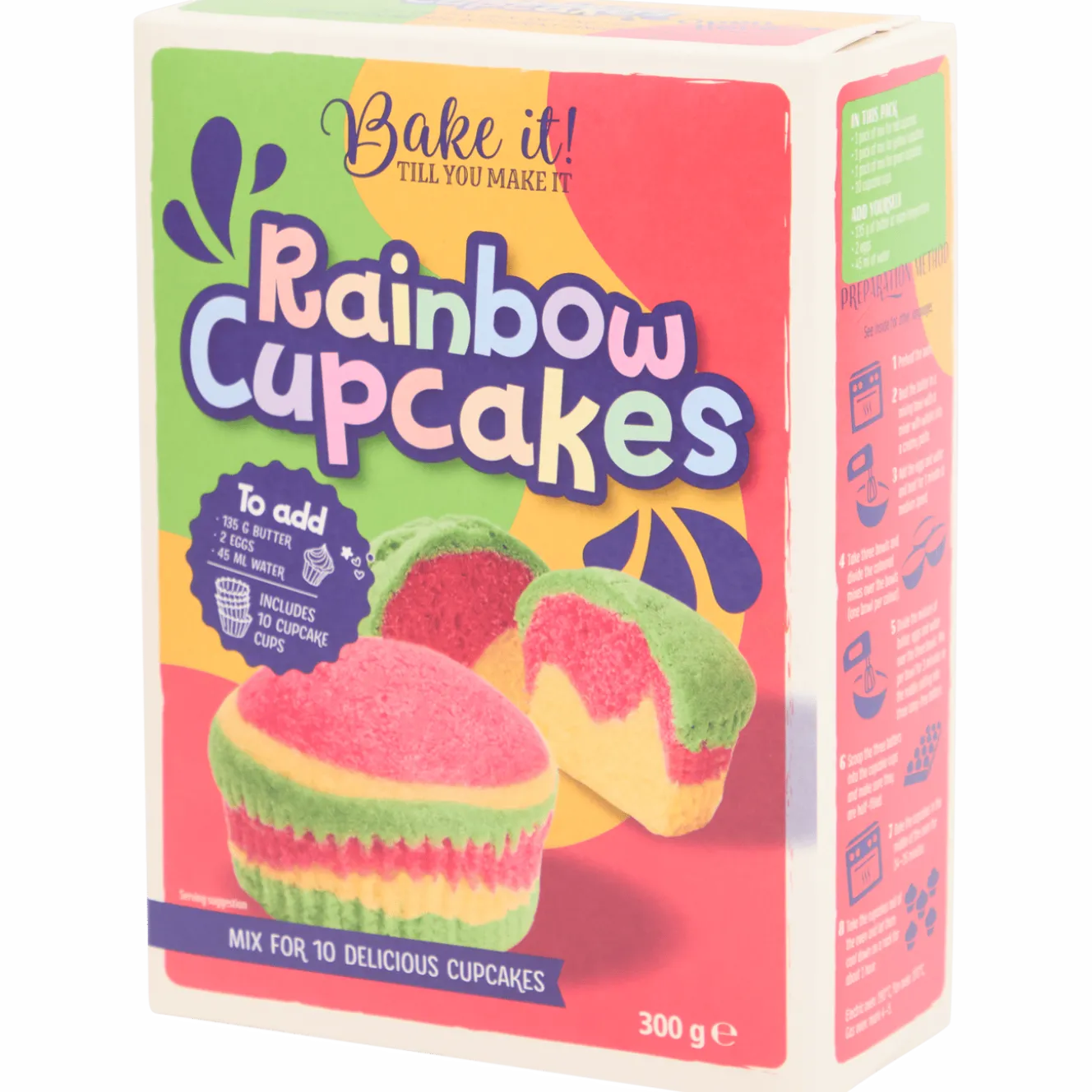Bake it! unicorn/regenboog cupcakes