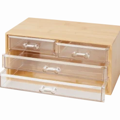 Bamboe make-up organizer
