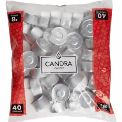 Candra theelichten wit