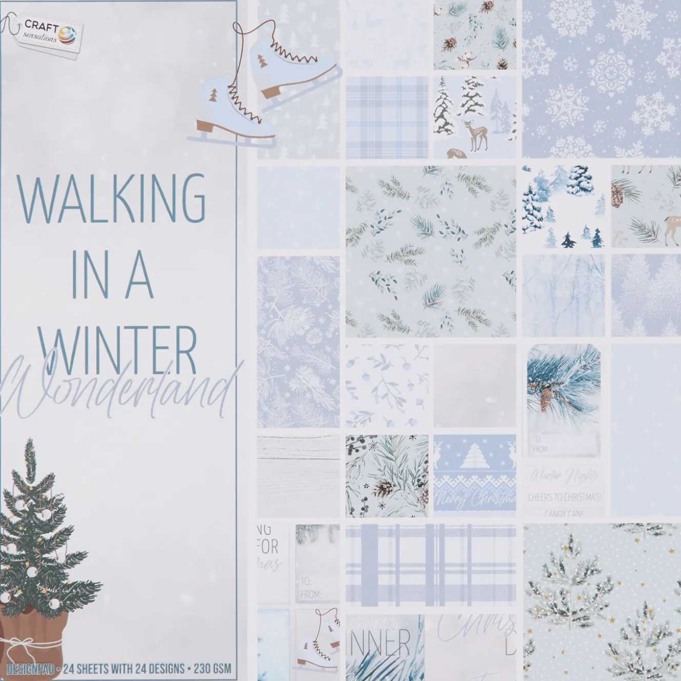 Craft Sensations kerst-papierblok