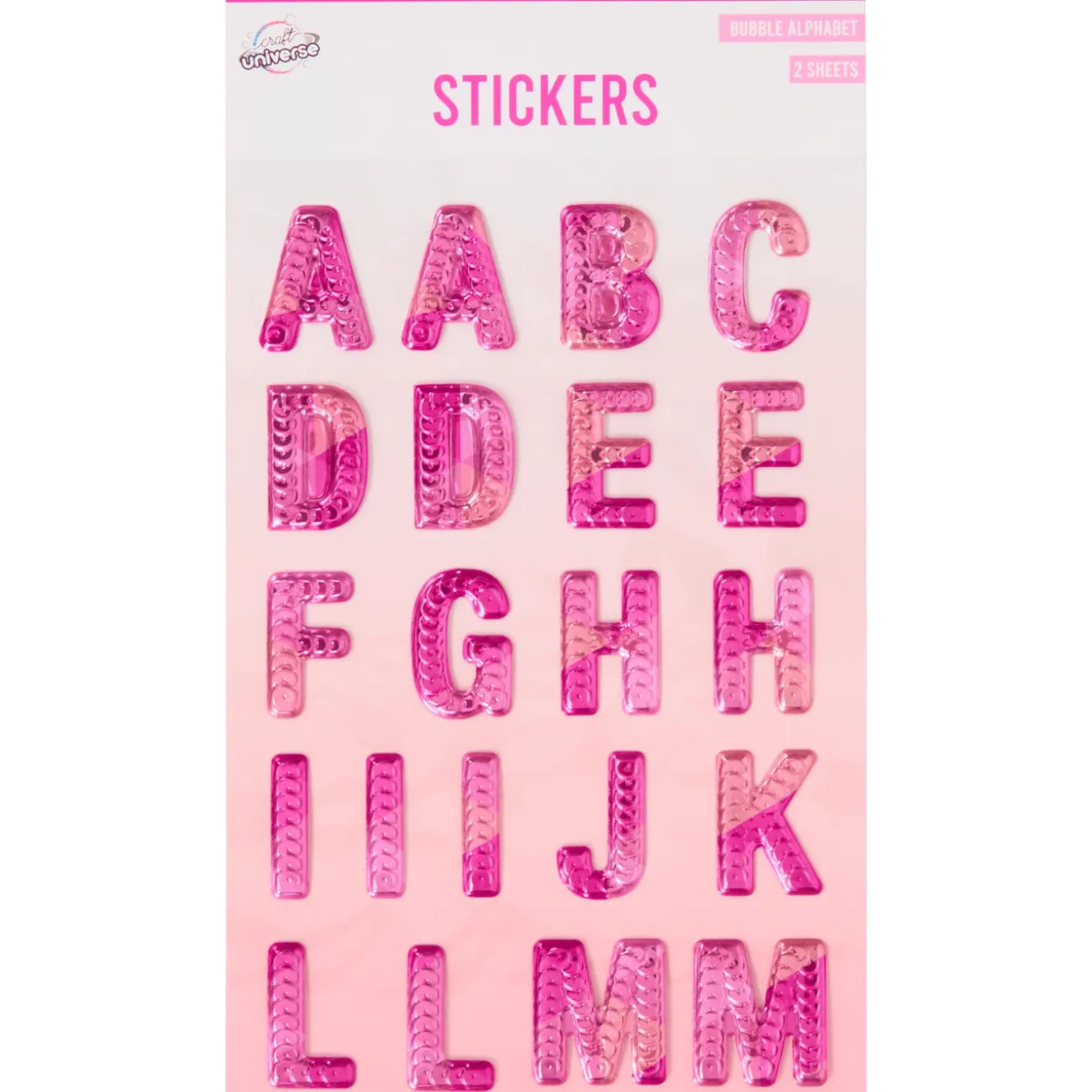 Craft Universe alfabet stickers