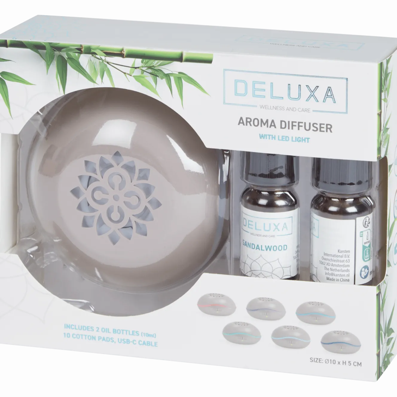 Deluxa geurverspreider met ledlicht