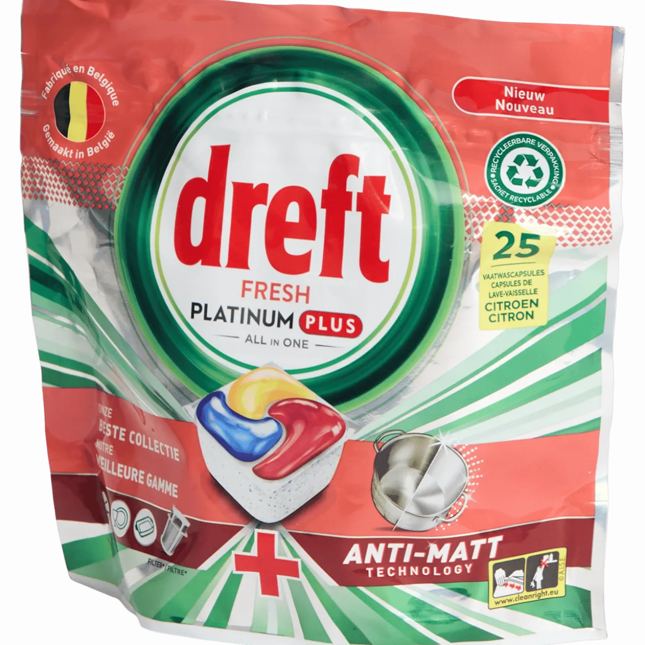 Dreft Fresh Platinum Plus vaatwastabletten All in One