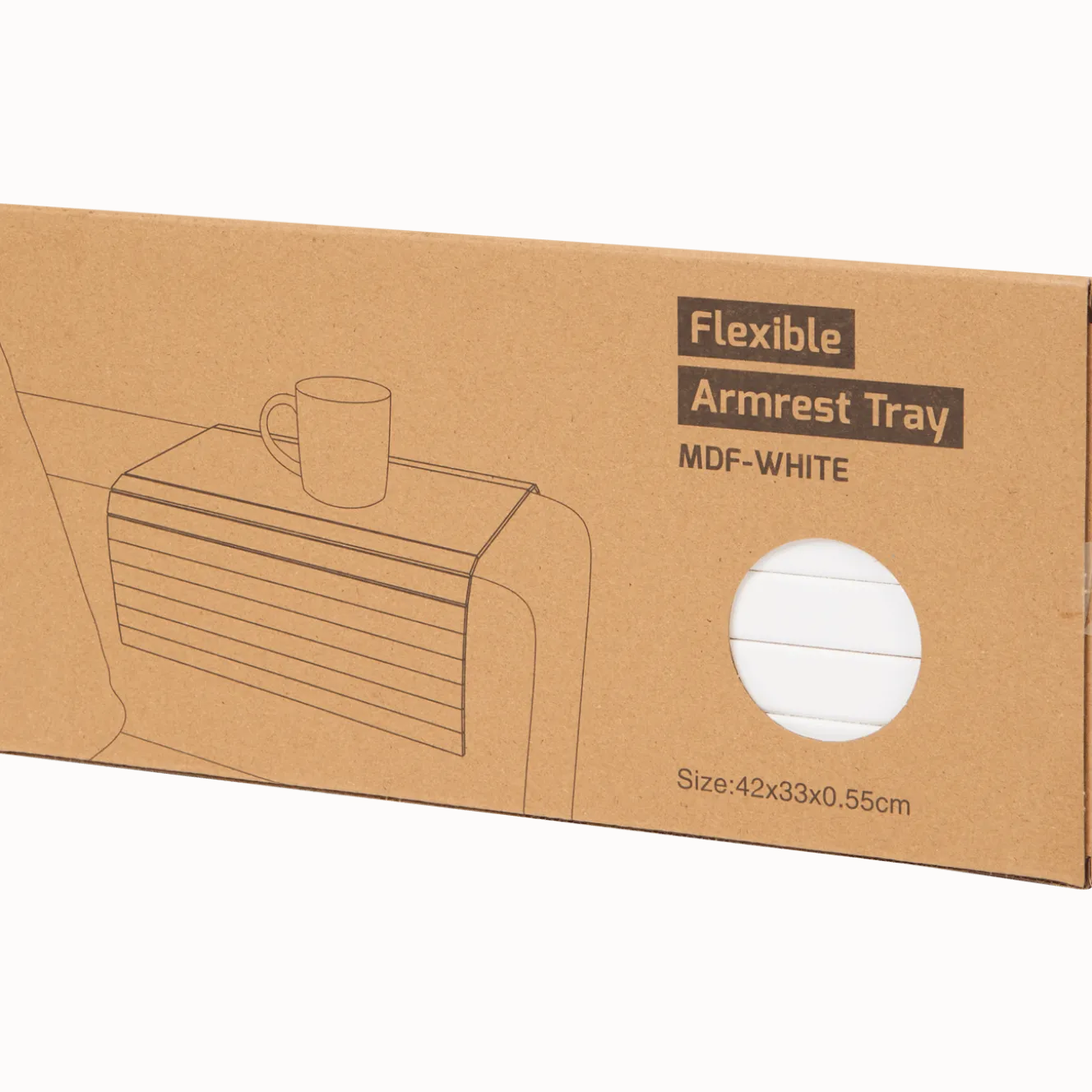 Flexibele armleuning-tray