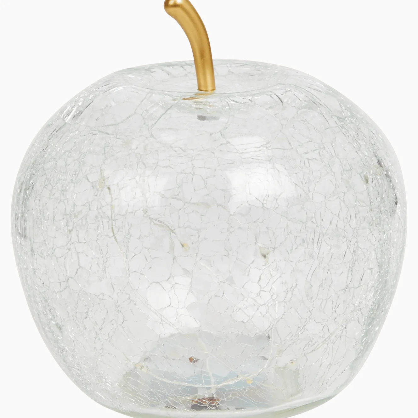 Glazen appel met ledlicht