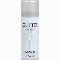 Glitterspuitverf zilver