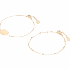 Gold plated armbandjes met edelsteen