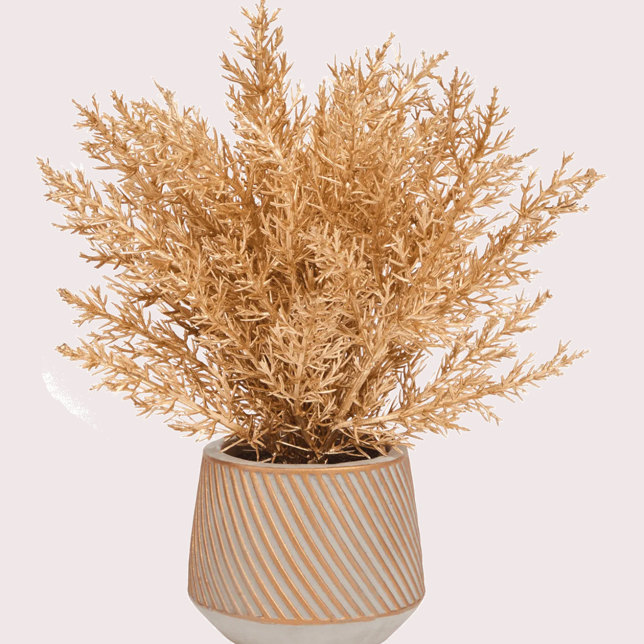 Gouden kunstplant in pot