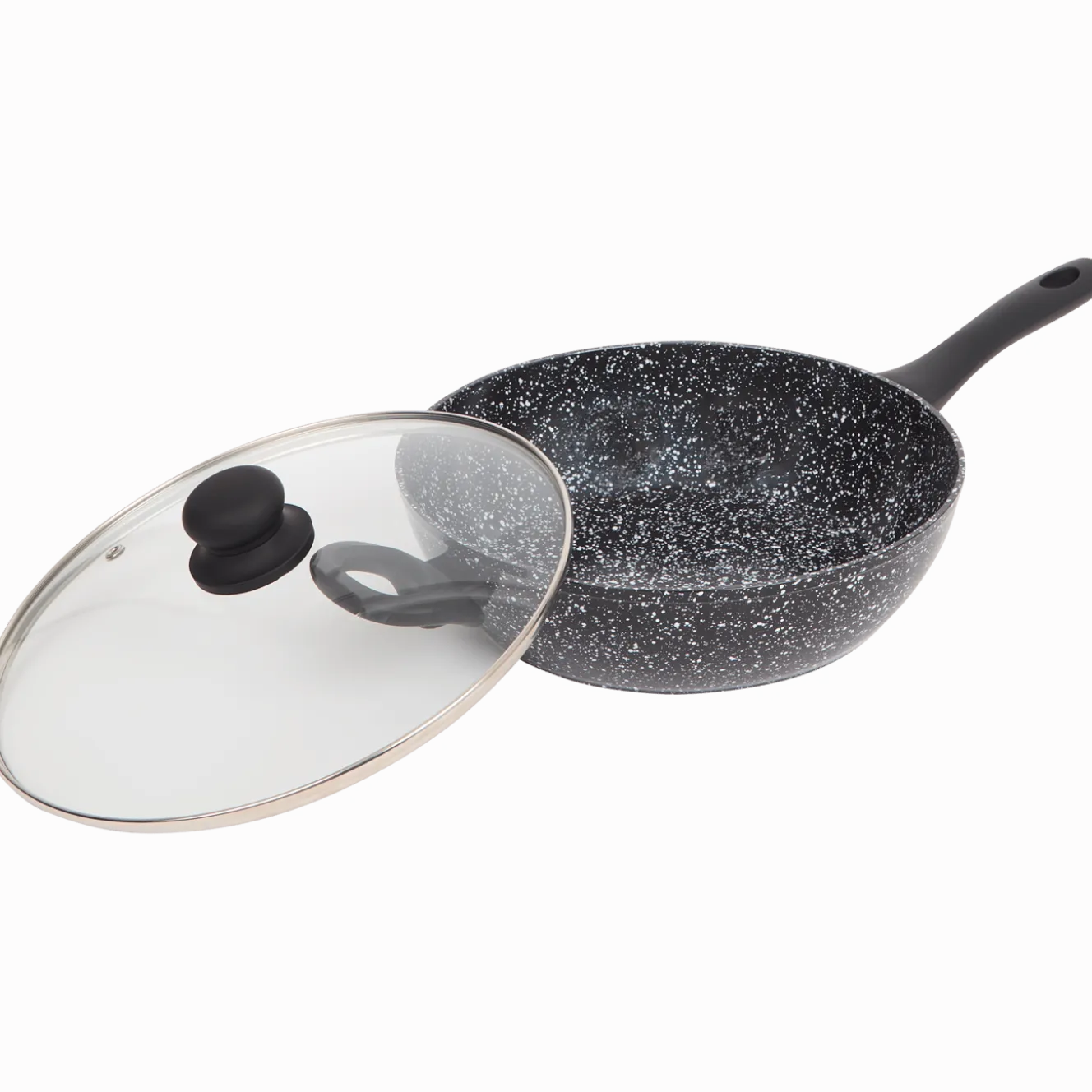 Hapjespan met glazen deksel