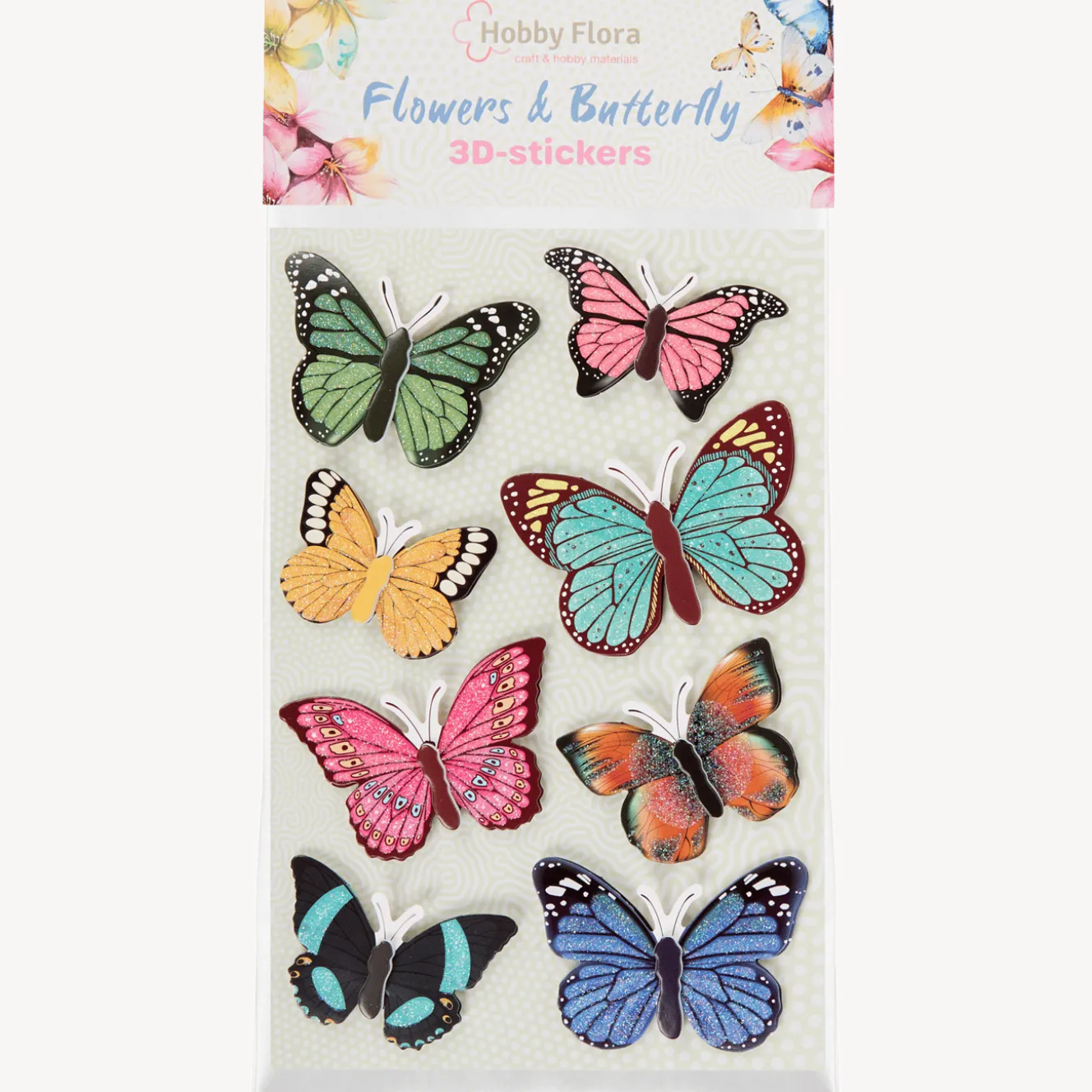Hobby Flora vlinder- en bloemenstickers
