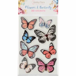 Hobby Flora vlinder- en bloemenstickers