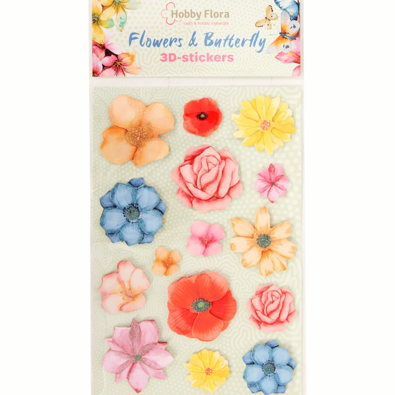 Hobby Flora vlinder- en bloemenstickers