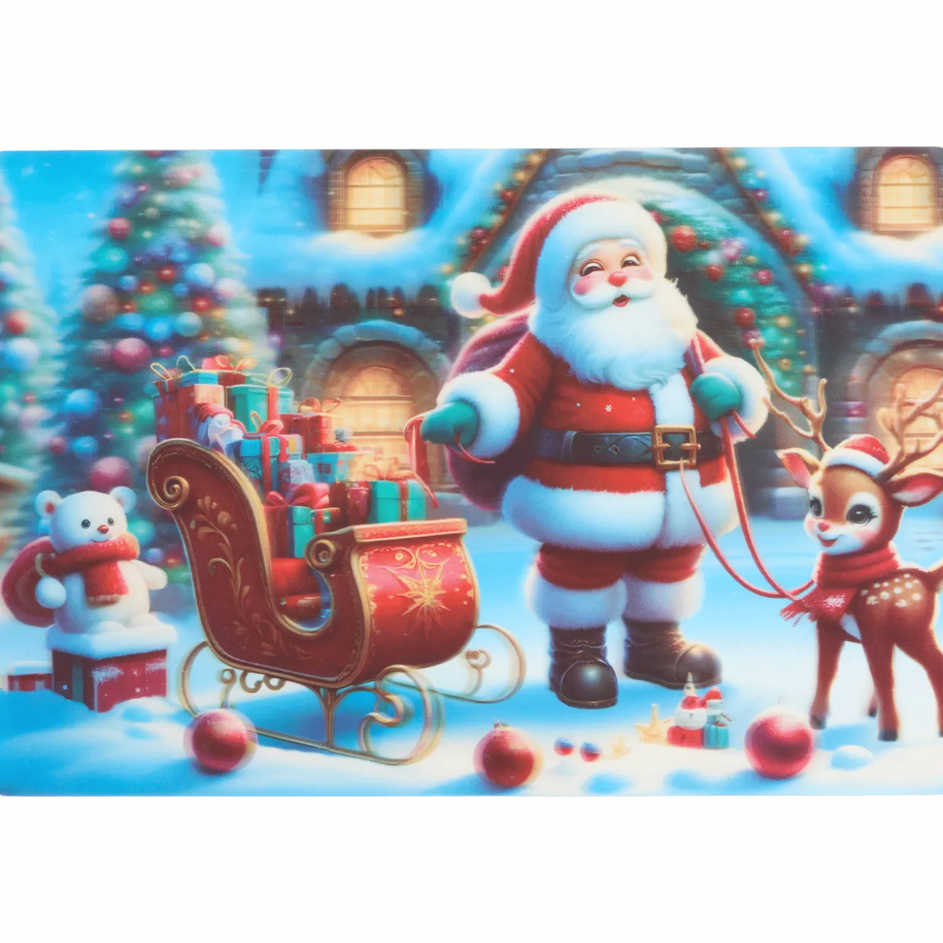 Holografische placemat Kerst