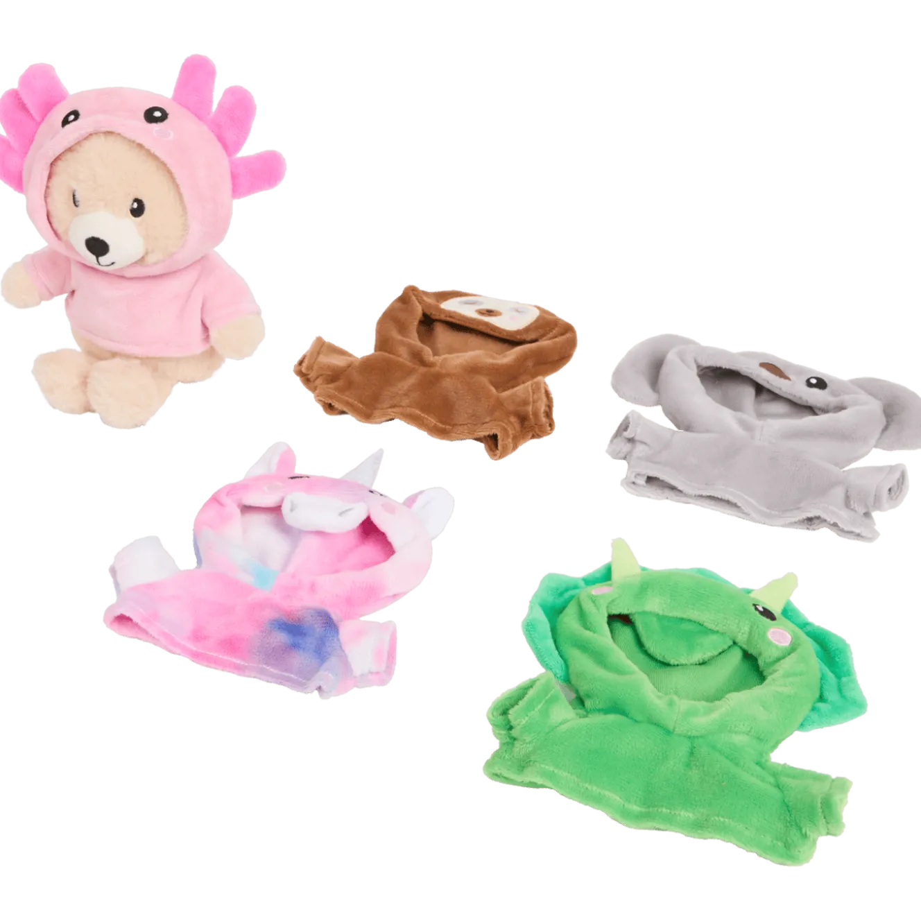Knuffelbeer met kleding