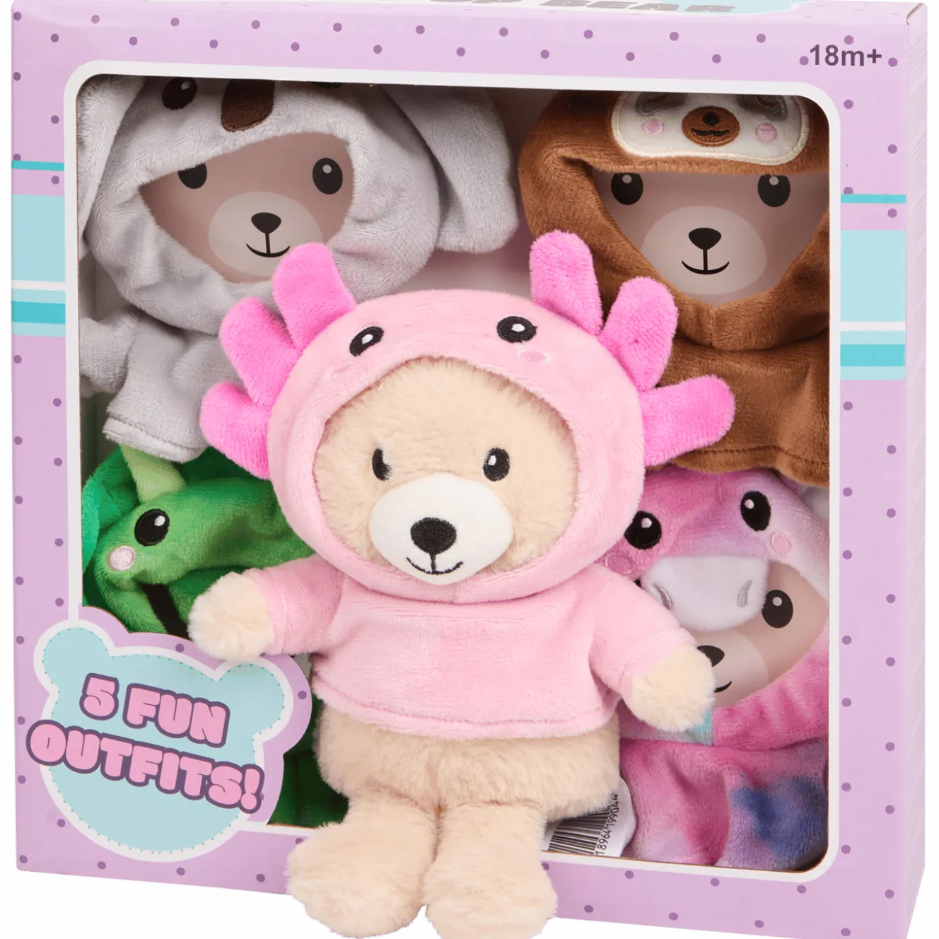Knuffelbeer met kleding
