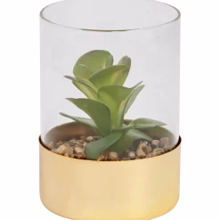 Kunstvetplant in glazenpot