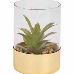 Kunstvetplant in glazenpot