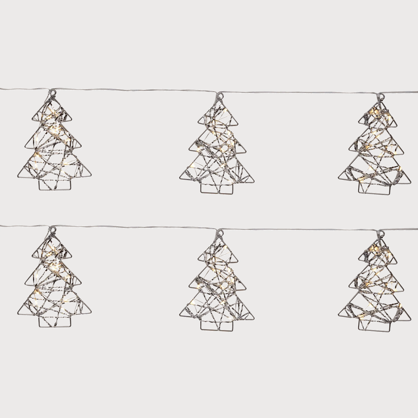 Lichtslinger met kerstbomen of sterren