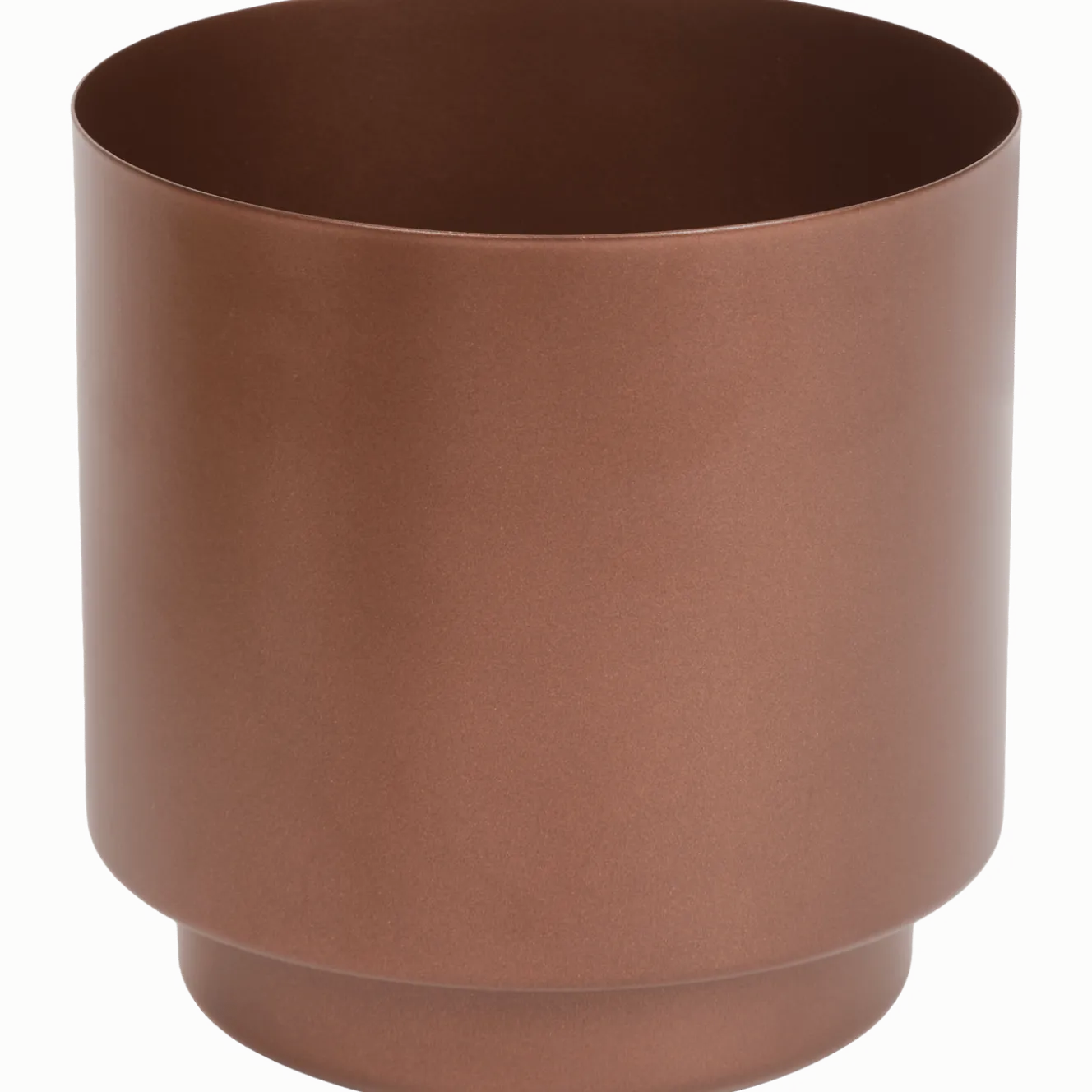 Metalen bloempot