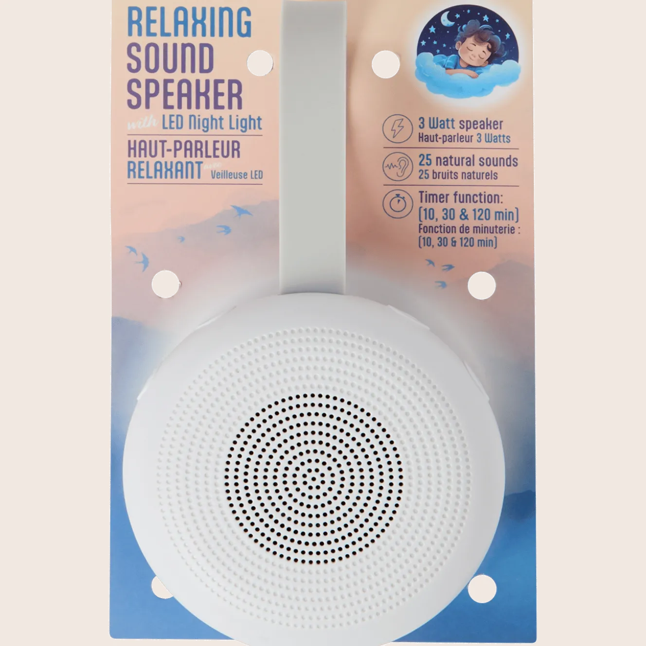 Nachtrustspeaker met nachtlampje