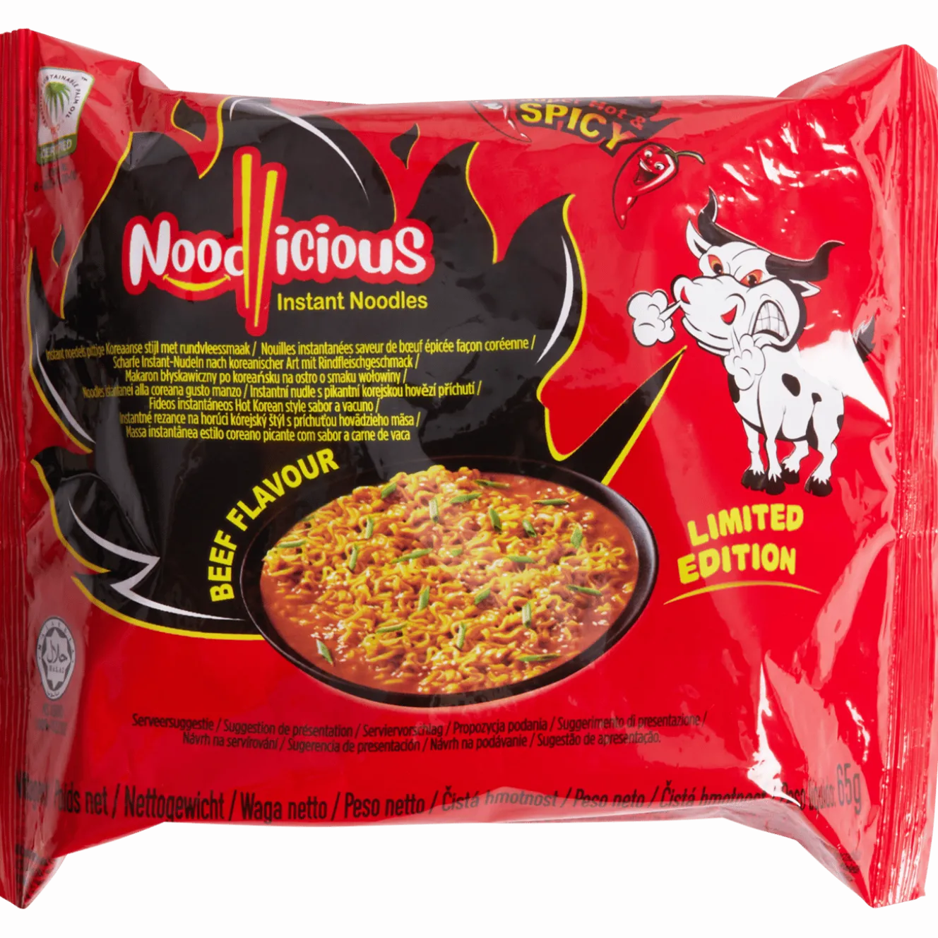 Noodlicious Super Hot & Spicy instant noedels Rund
