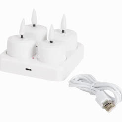 Oplaadbare theelichten wit