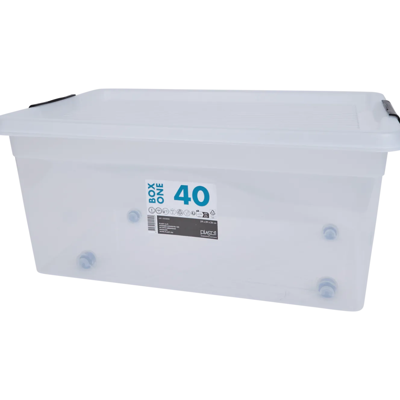 Plast1 opbergbox met klemdeksel