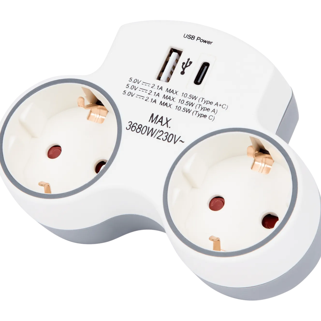 Pro-max dubbele wandstekker