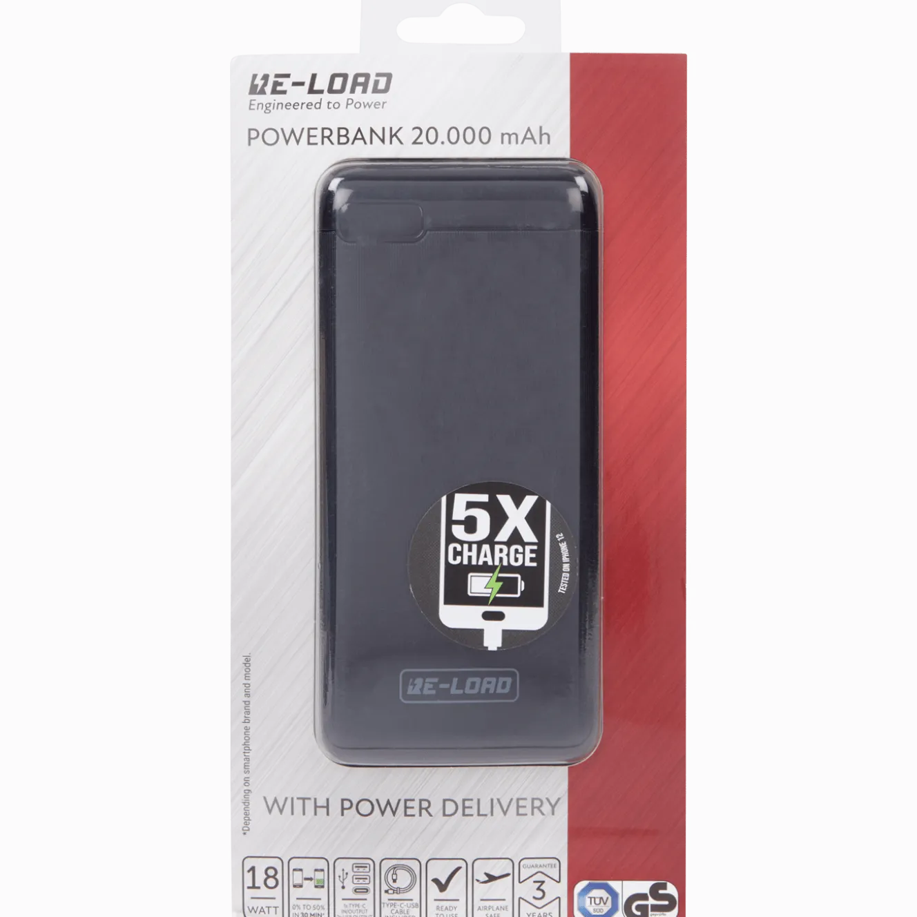 Re-load snel-ladende powerbank