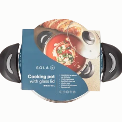 Sola kookpan met glazen deksel