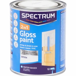 Spectrum 2-in-1 hoogglans verf wit