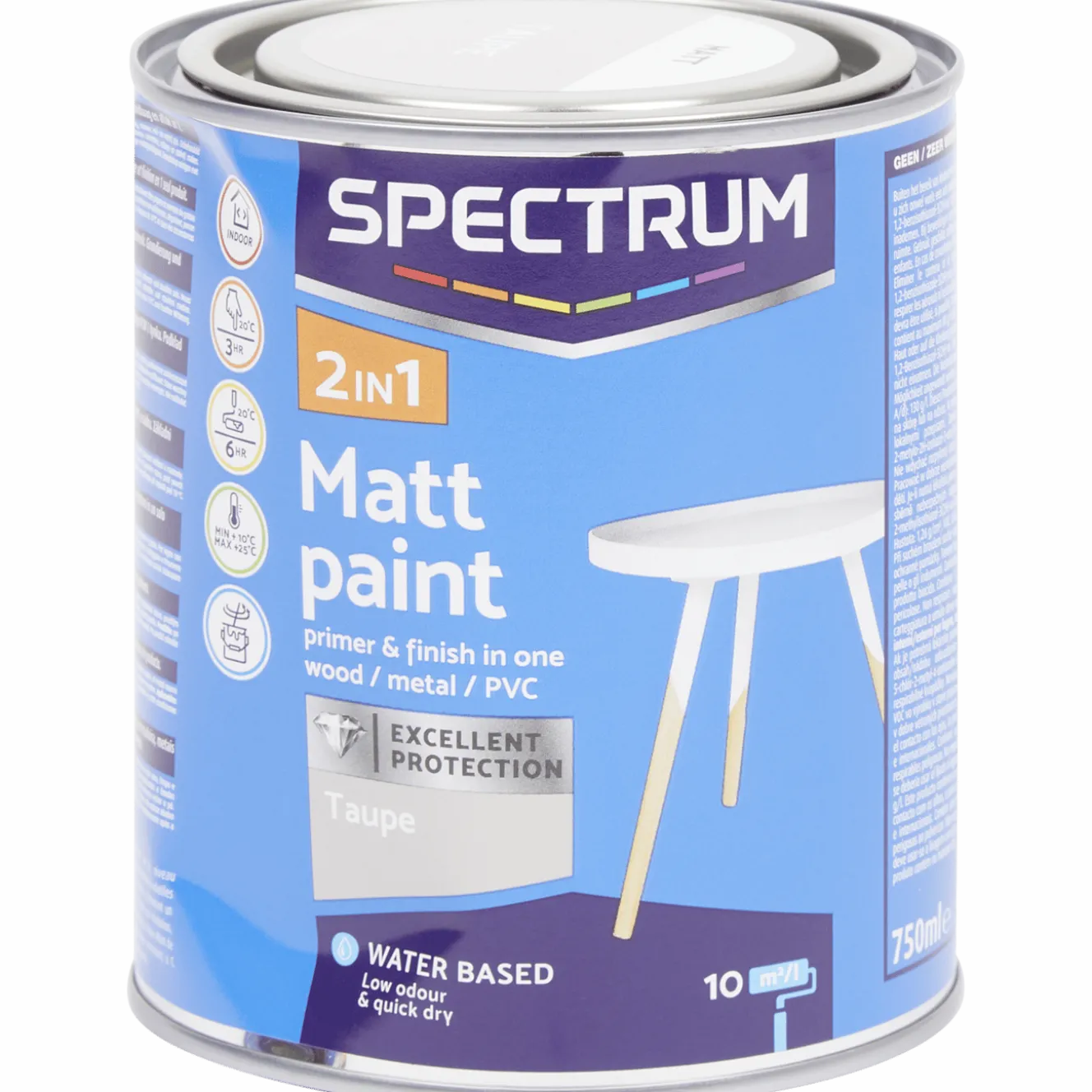 Spectrum 2-in-1 matte verf taupe