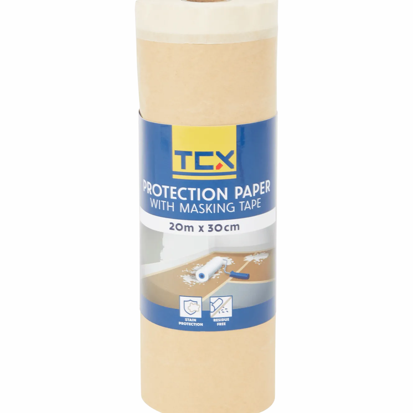 TCX afplaktape met papier