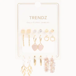 Trendz vergulde oorbellenset