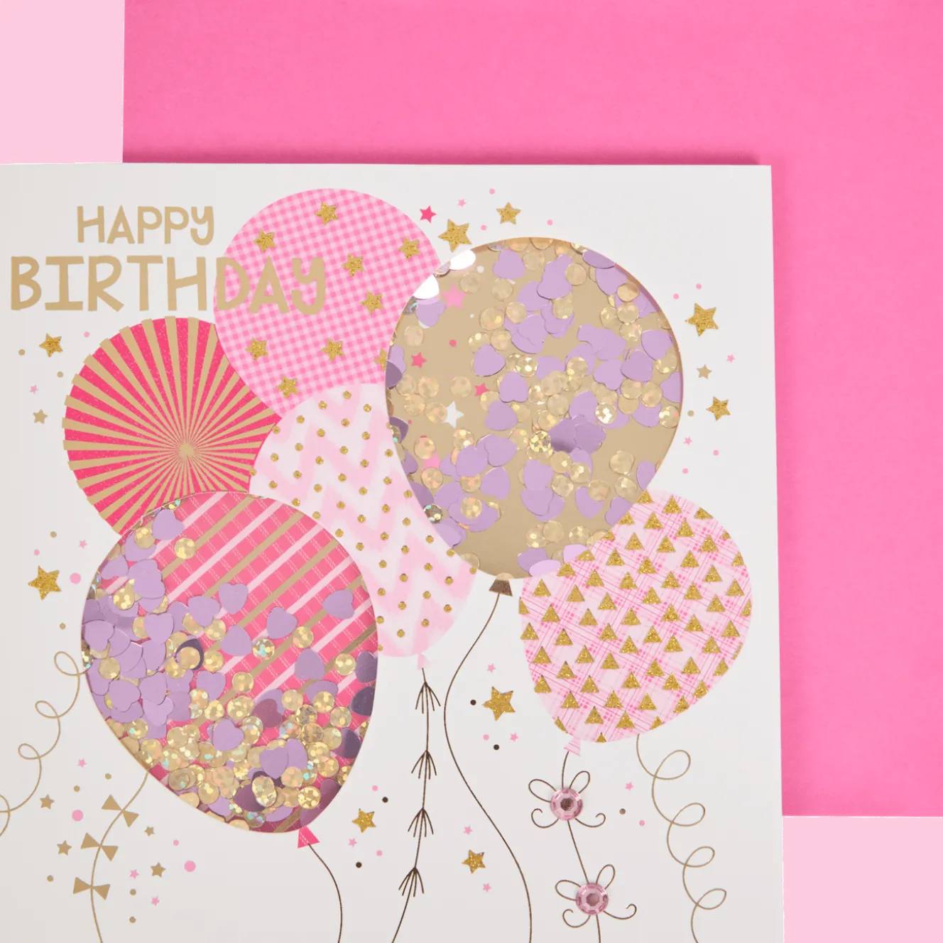 Wenskaart met confetti